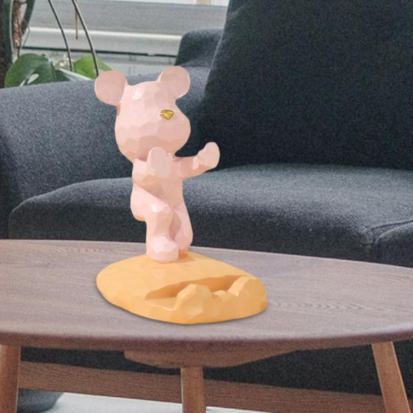 かわいいクマの彫刻携帯電話スタンドテーブルおもちゃデスククラフトホルダーギフト｜stk-shop｜06