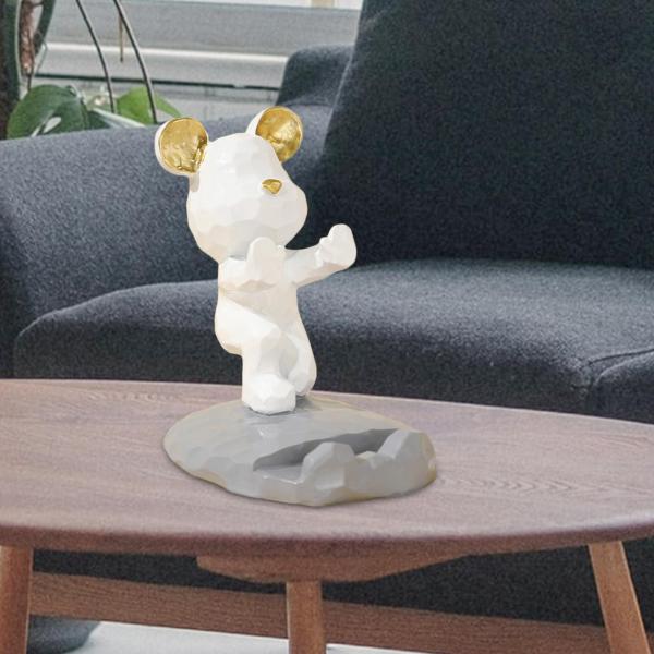 かわいいクマの彫刻携帯電話スタンドテーブルおもちゃデスククラフトホルダーギフト｜stk-shop｜07