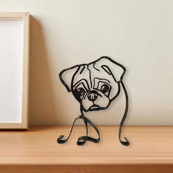 抽象的な犬の彫刻リビングルーム動物の置物彫像の装飾 サンキャッチャー