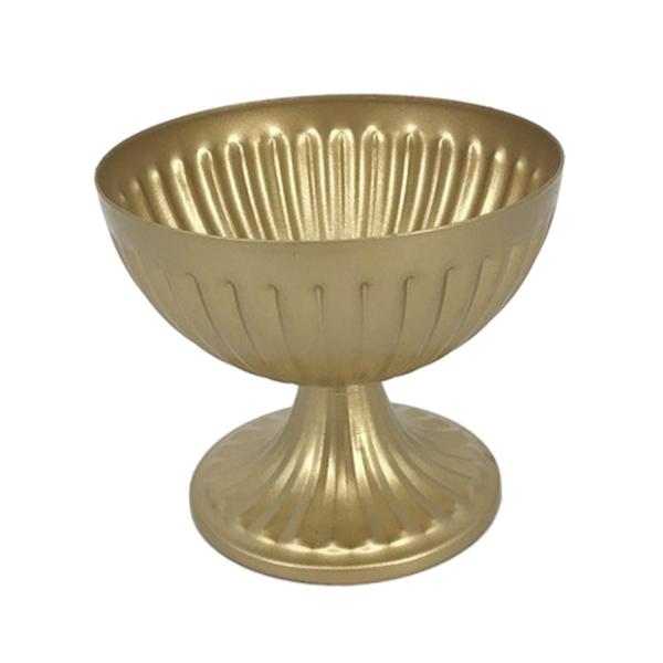 金属製の花瓶の植木鉢の家の装飾フラワーアレンジメントの装飾品ゴールドプランター9x12x10.3cm