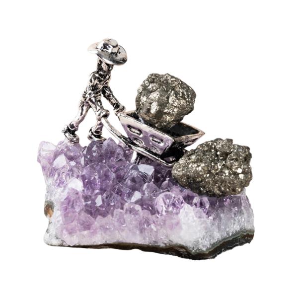 クリエイティブアメジストクラスターマイナーストーンクォーツデコレーションクラフトギフトA