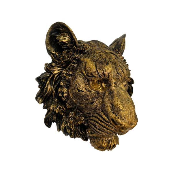 リアルな3D動物の頭像の彫刻ウォールマウント素朴なオフィスの装飾20.5x11x22cm