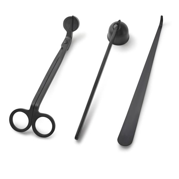 3in1キャンドルスナッファーバースデーキャンドルラバーズキャンドルアクセサリーセットブラック