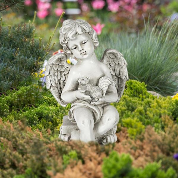 天使の庭の像公園の屋外屋内記念ギフトの装飾のための防水庭の彫刻｜stk-shop｜03