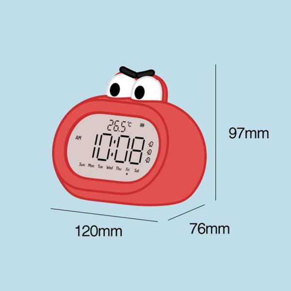 ナイトライト付き大型キッズ目覚まし時計カレンダーギフトテーブルスマートLEDイエロー