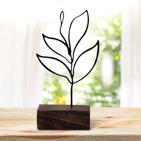 メタルリーフオーナメント、ベースクラフトアート装飾彫刻付き写真小道具アクセサリー、リビングルーム、誕生日、車用 , 黒