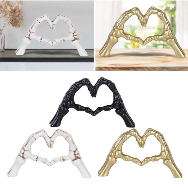 ハートジェスチャーオーナメント  像  収集価値のある彫刻  ワインキャビネット 寝室   パーティー用 , 黒
