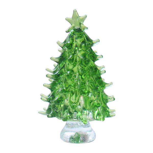 小さなクリスタル クリスマス ツリー置物工芸品オフィス リビング ルーム ホリデー グリーン