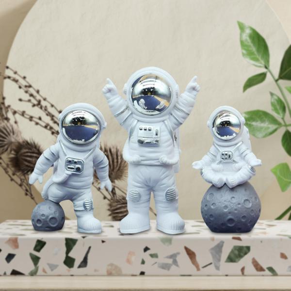 宇宙飛行士像 宇宙飛行士 オーナメント ケーキトッパー デコレーション クラフト  3個