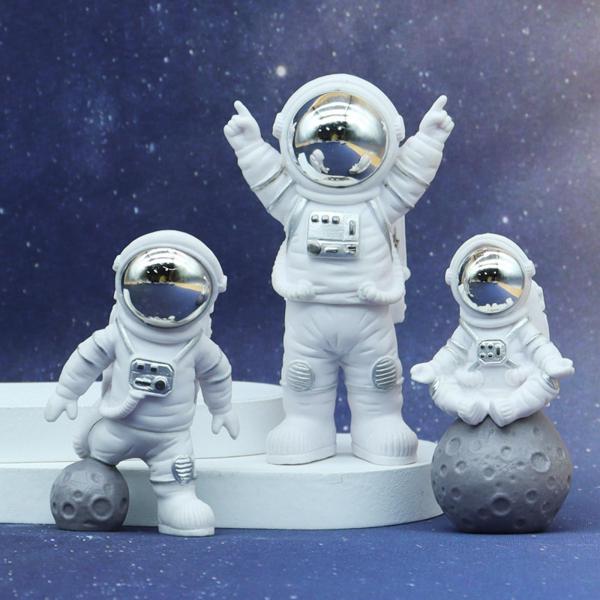宇宙飛行士像 宇宙飛行士 オーナメント ケーキトッパー デコレーション クラフト  3個