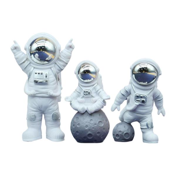 宇宙飛行士像 宇宙飛行士 オーナメント ケーキトッパー デコレーション クラフト  3個