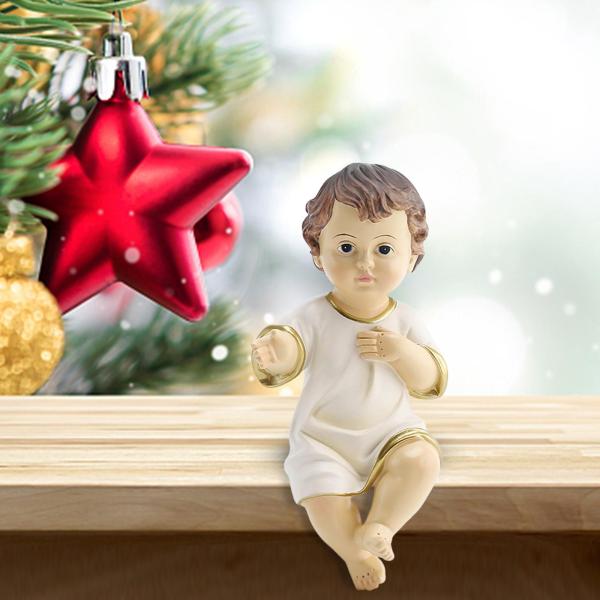  ベビー フィギュア クリスマス オーナメント 宗教的なイエス像 デスク装飾用