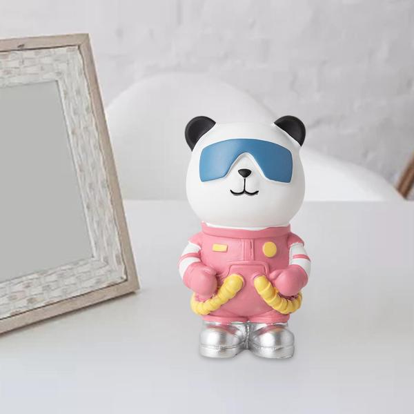 パンダ宇宙飛行士の置物動物の彫刻リビングルームの装飾ギフトフィギュアオーナメント ,