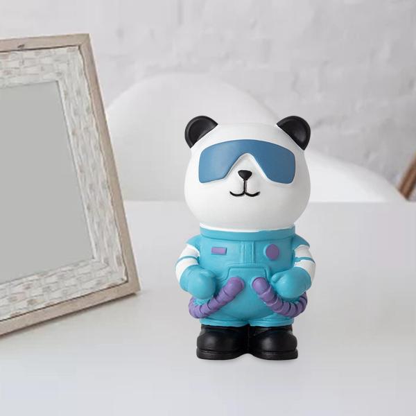 パンダ宇宙飛行士の置物動物の彫刻リビングルームの装飾ギフトフィギュアオーナメント ,