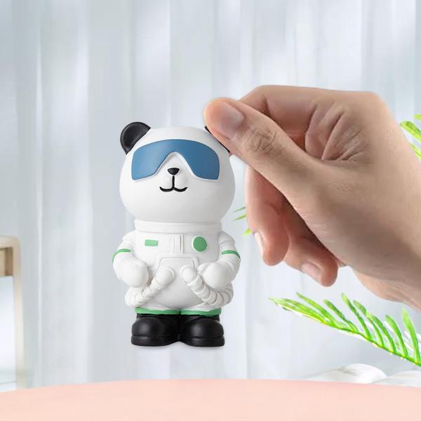 パンダ宇宙飛行士の置物動物の彫刻リビングルームの装飾ギフトフィギュアオーナメント , 白