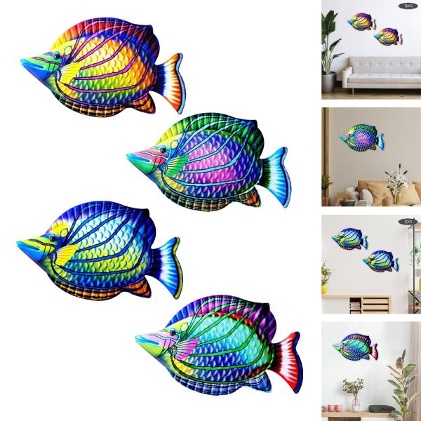 fish Decor スタチュー ウォールデコレーション バスルーム バルコニー オフィス用 レッド