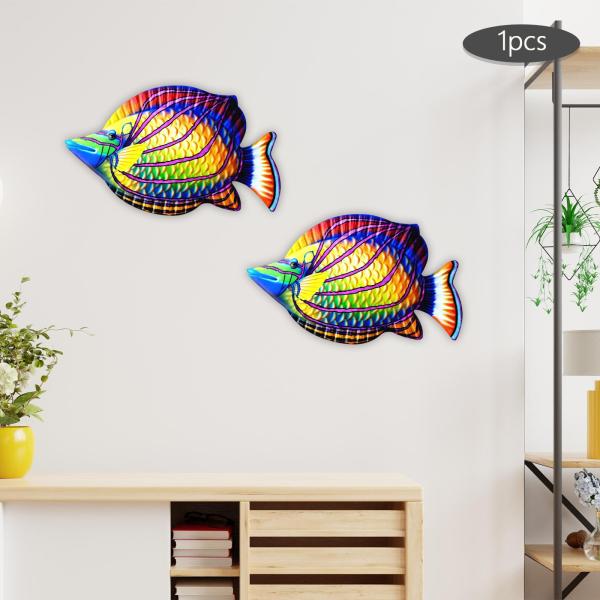 fish Decor スタチュー ウォールデコレーション バスルーム バルコニー オフィス用 レッド