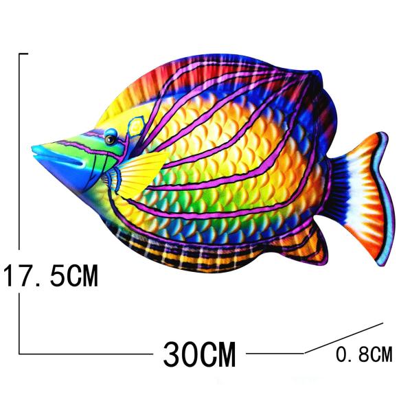 fish Decor スタチュー ウォールデコレーション バスルーム バルコニー オフィス用 レッド