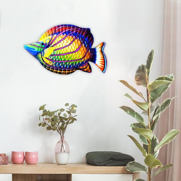 fish Decor スタチュー ウォールデコレーション バスルーム バルコニー オフィス用 レッド