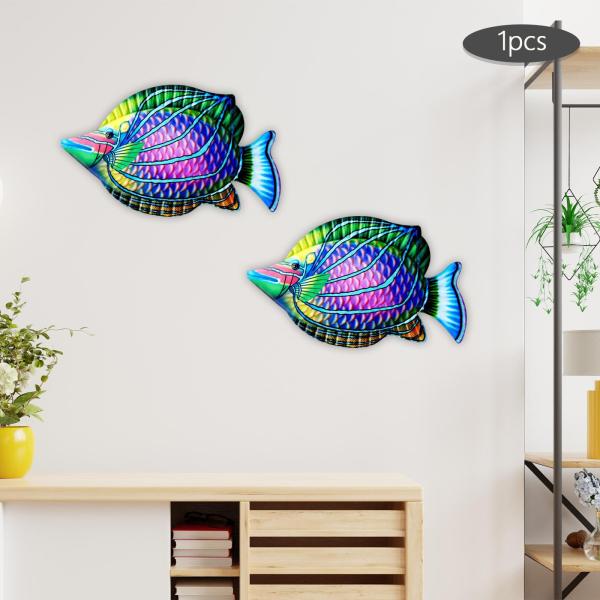 fish Decor スタチュー ウォールデコレーション バスルーム バルコニー オフィス用 グリーン