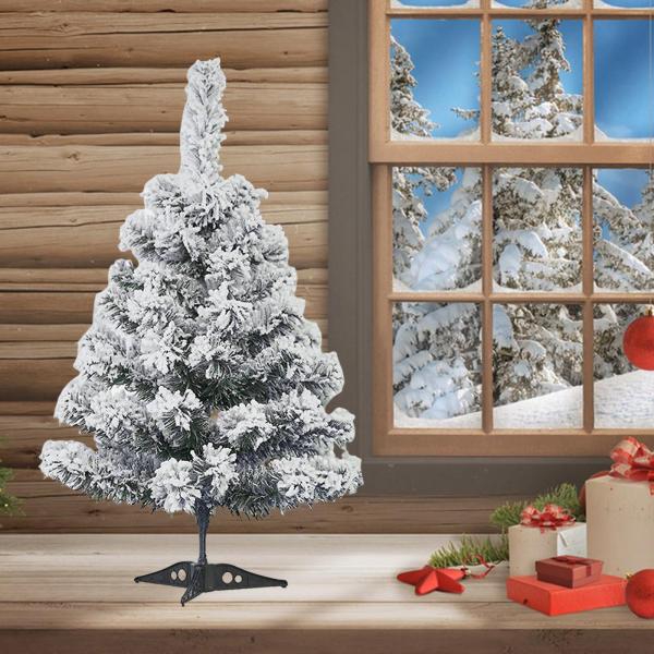 人工的なクリスマスツリーの装飾 フロッキングクリスマスツリー 玄関用 屋内 M
