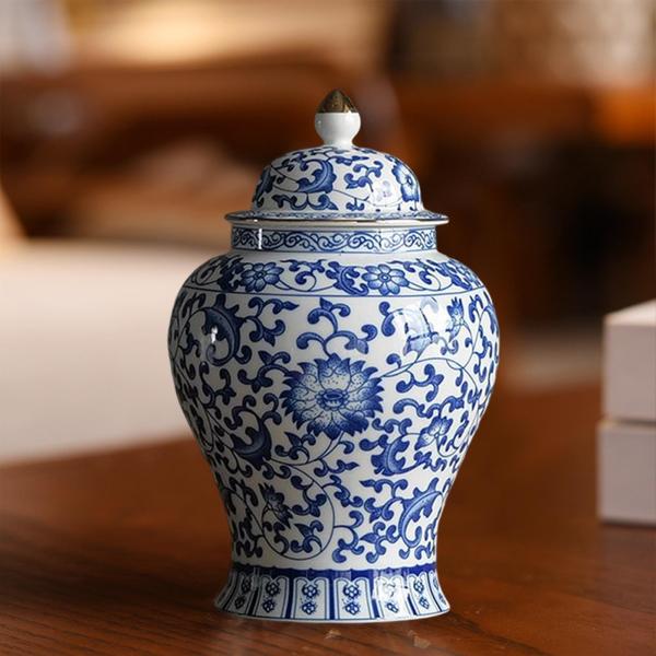中国の陶磁器の生姜の瓶の装飾的な花瓶の伝統的な磁器の瓶