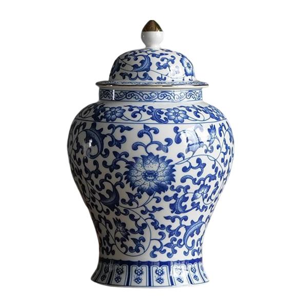 中国の陶磁器の生姜の瓶の装飾的な花瓶の伝統的な磁器の瓶