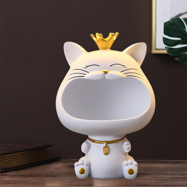 猫の置物 家の装飾 彫像 工芸品 キー収納ボックス