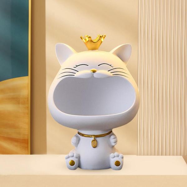 猫の置物 家の装飾 彫像 工芸品 キー収納ボックス
