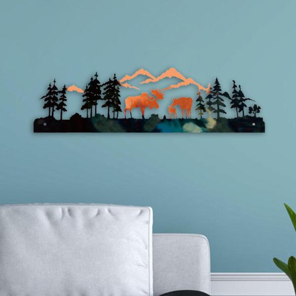 素朴な鹿の壁の装飾 ファームハウス マウンテンハンティング リビングルーム ベッドルームの装飾用