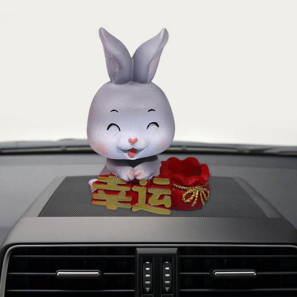 新年彫刻リビングルームデスクトップ宝袋樹脂像置物斜視 7x11cm