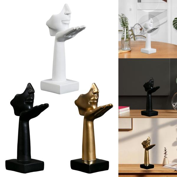 抽象フィギュア 彫刻 ブロー キス 置物 シーン レイアウト アート スタチュー オフィス用 , 白い