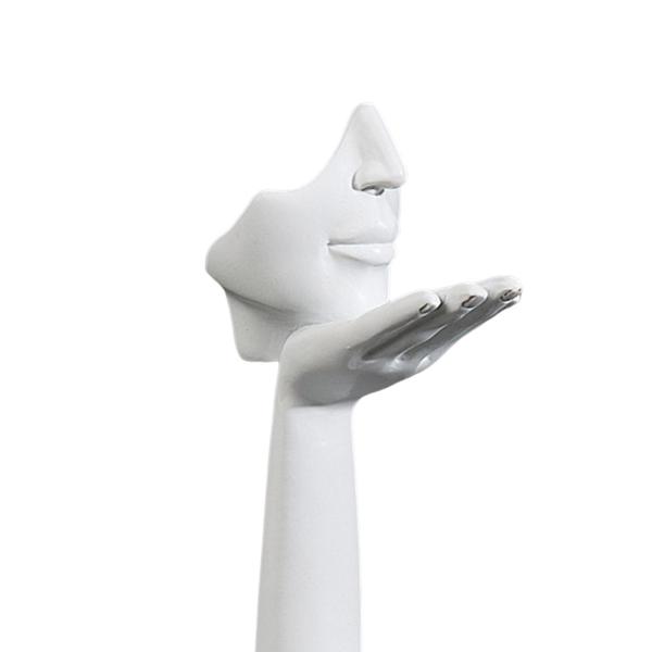 抽象フィギュア 彫刻 ブロー キス 置物 シーン レイアウト アート スタチュー オフィス用 , 白い