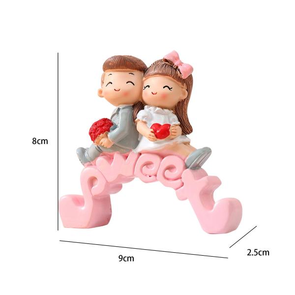 カップルの彫像 耐久性のあるポータブル プレゼント コーヒー テーブル ベッドルーム オフィス スタイル A