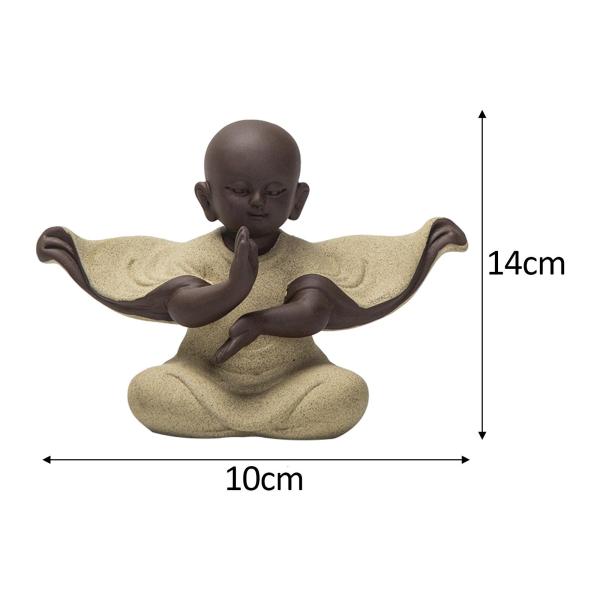 仏陀の小さな僧侶の像の彫刻棚の黄色のためのミニ仏教の置物