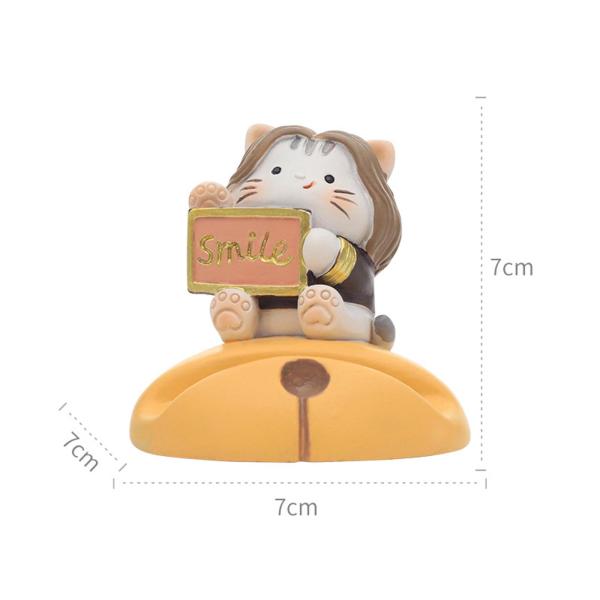 かわいい携帯電話ホルダー 動物の置物 オフィス デスクトップ リビングルーム 猫用