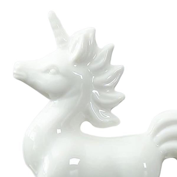 クリエイティブなロッキングホースの置物 収集価値のある装飾 本棚 キャビネット バー ホワイト