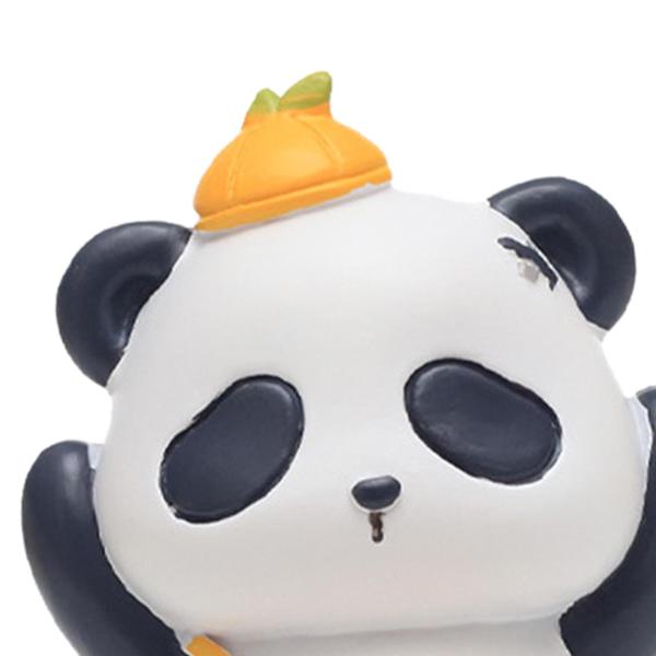 樹脂パンダ像モデルのおもちゃの飾り人形デスクトップの誕生日の装飾に行く学校