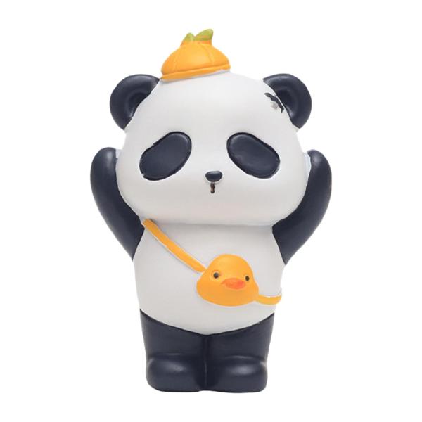 樹脂パンダ像モデルのおもちゃの飾り人形デスクトップの誕生日の装飾に行く学校