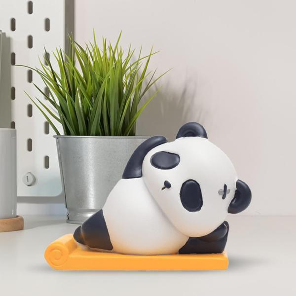 樹脂パンダ像モデルおもちゃ飾り人形デスクトップの誕生日の装飾ヨガ