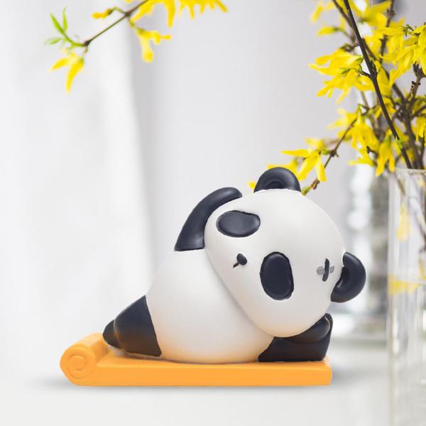 樹脂パンダ像モデルおもちゃ飾り人形デスクトップの誕生日の装飾ヨガ
