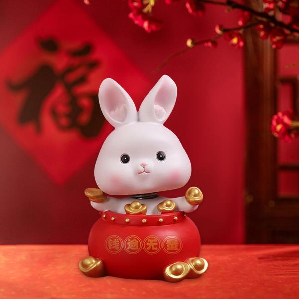 バニー像装飾ウサギフィギュアコレクション誕生日ギフトウサギの置物スタイルC