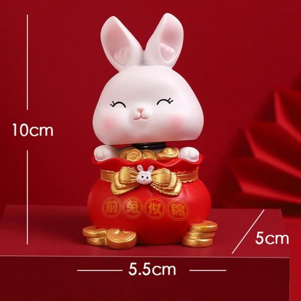 バニー像の装飾ウサギフィギュアコレクション誕生日ギフトウサギの置物スタイルD