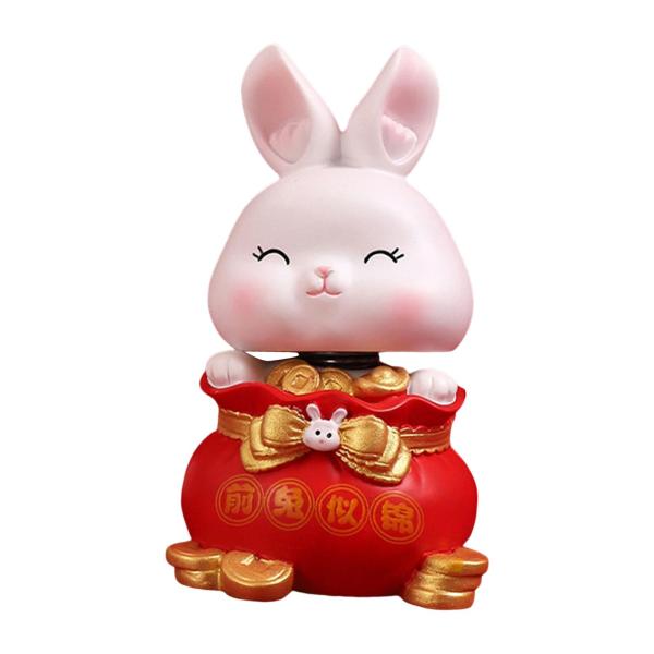 バニー像の装飾ウサギフィギュアコレクション誕生日ギフトウサギの置物スタイルD