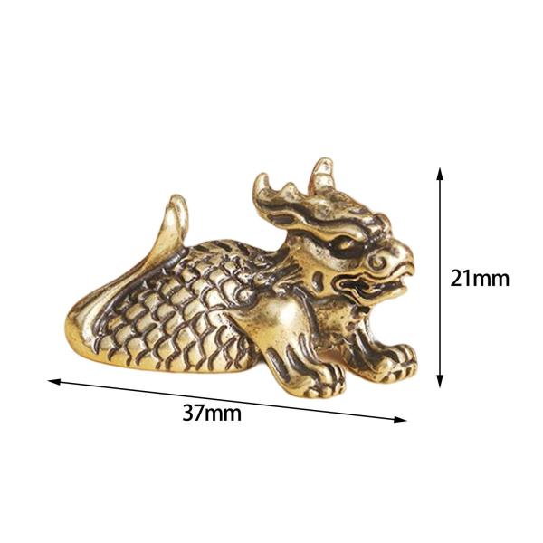 寝室の装飾のためのアンティーク真鍮麒麟像ミニチュア彫刻コレクション スタイル C