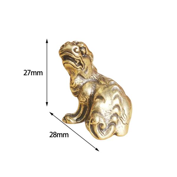 寝室の装飾のための骨董品の真鍮麒麟像のミニチュア彫刻 収集価値のあるスタイルE