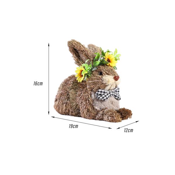 イースターのウサギの像、工芸品の動物モデルのウサギの置物、デスク、カフェ、ギフト、暖炉用