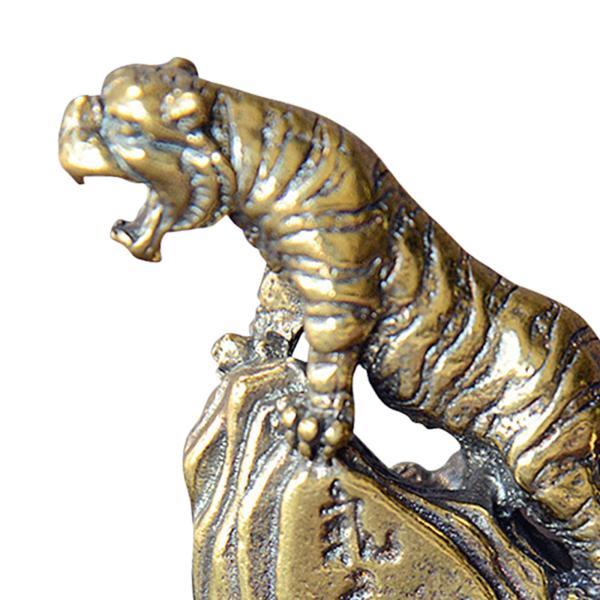 陶器製虎の彫刻 ミニ虎像ブロンズ陶器アクション置物彫刻ギフト装飾 : STKショップ