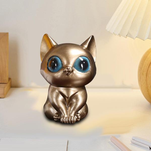 ミニ猫の像の置物 樹脂の彫刻 面白いクラフト デスク オフィス ホーム用｜stk-shop｜02