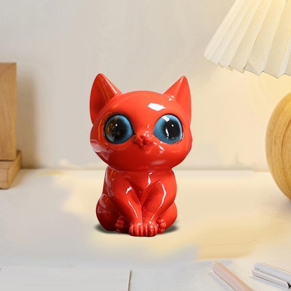 ミニ猫の像の置物 樹脂の彫刻 面白いクラフト デスク オフィス ホーム用｜stk-shop｜03